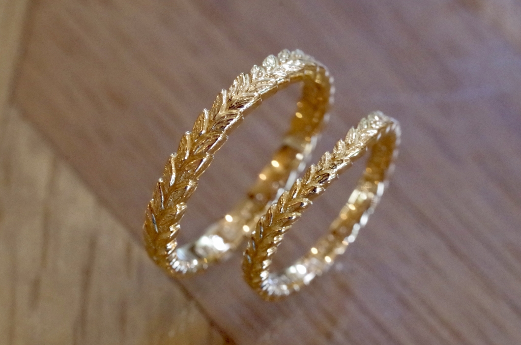 結婚指輪　オーダーメイド　月桂樹