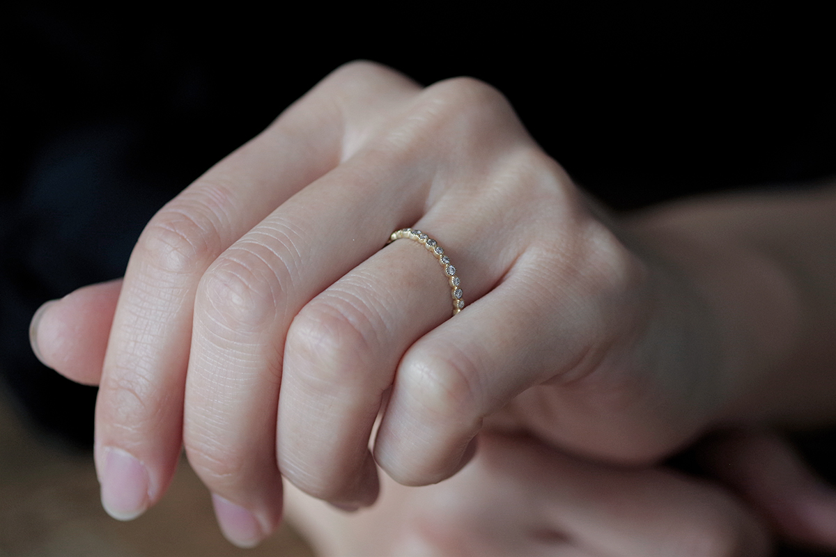 結婚指輪　婚約指輪　オーダーメイド　フルエタニティ