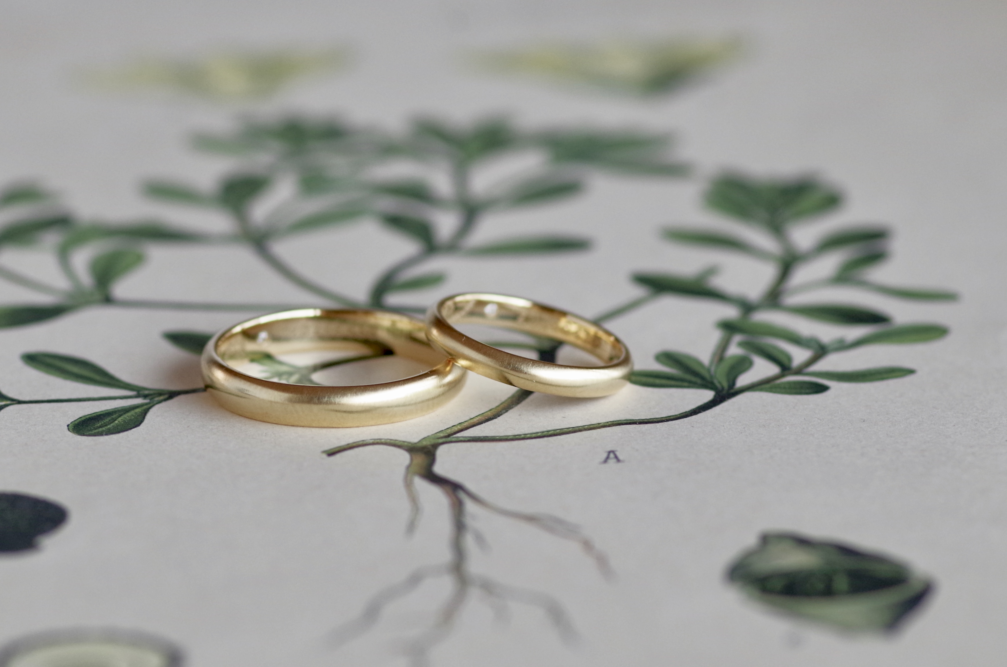 結婚指輪　オーダーメイド　レーザー彫り　レーザー刻印