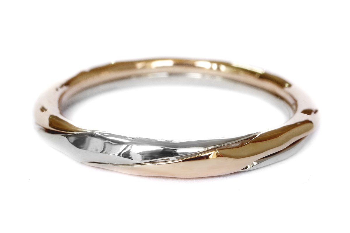 結婚指輪　オーダーメイド　ギメルリング　コンビネーション