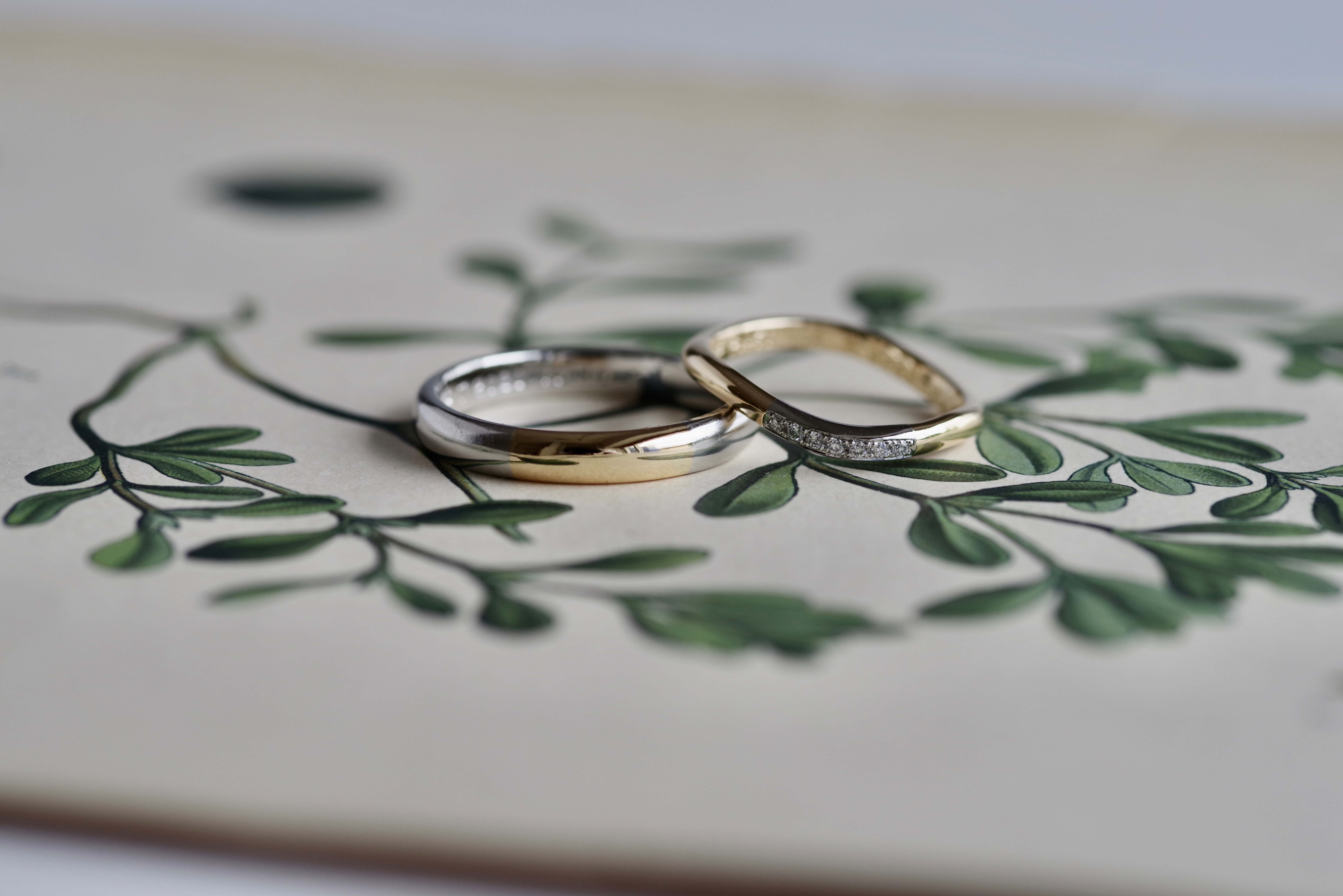 結婚指輪　オーダーメイド ２色