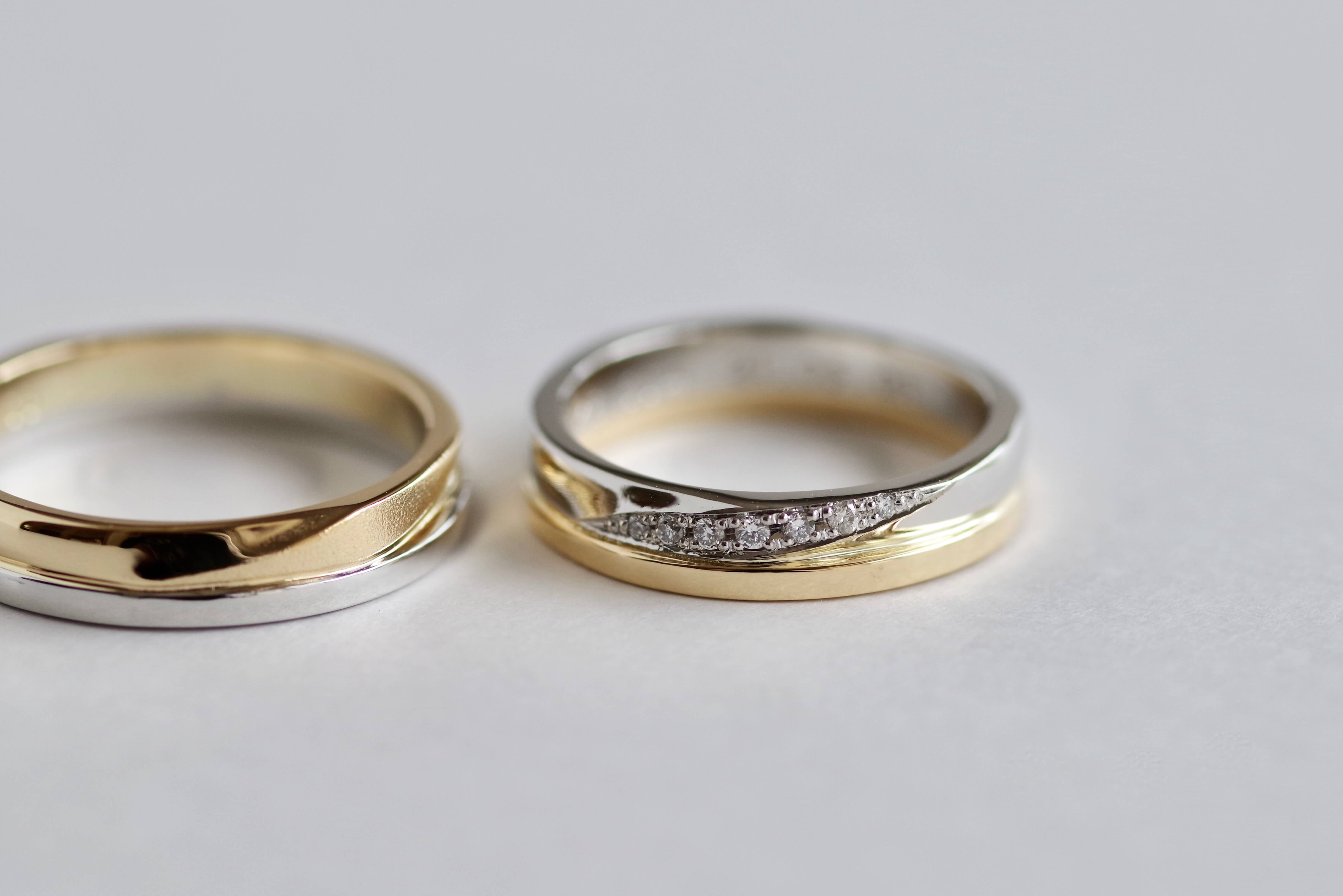 結婚指輪　オーダーメイド　コンビネーション