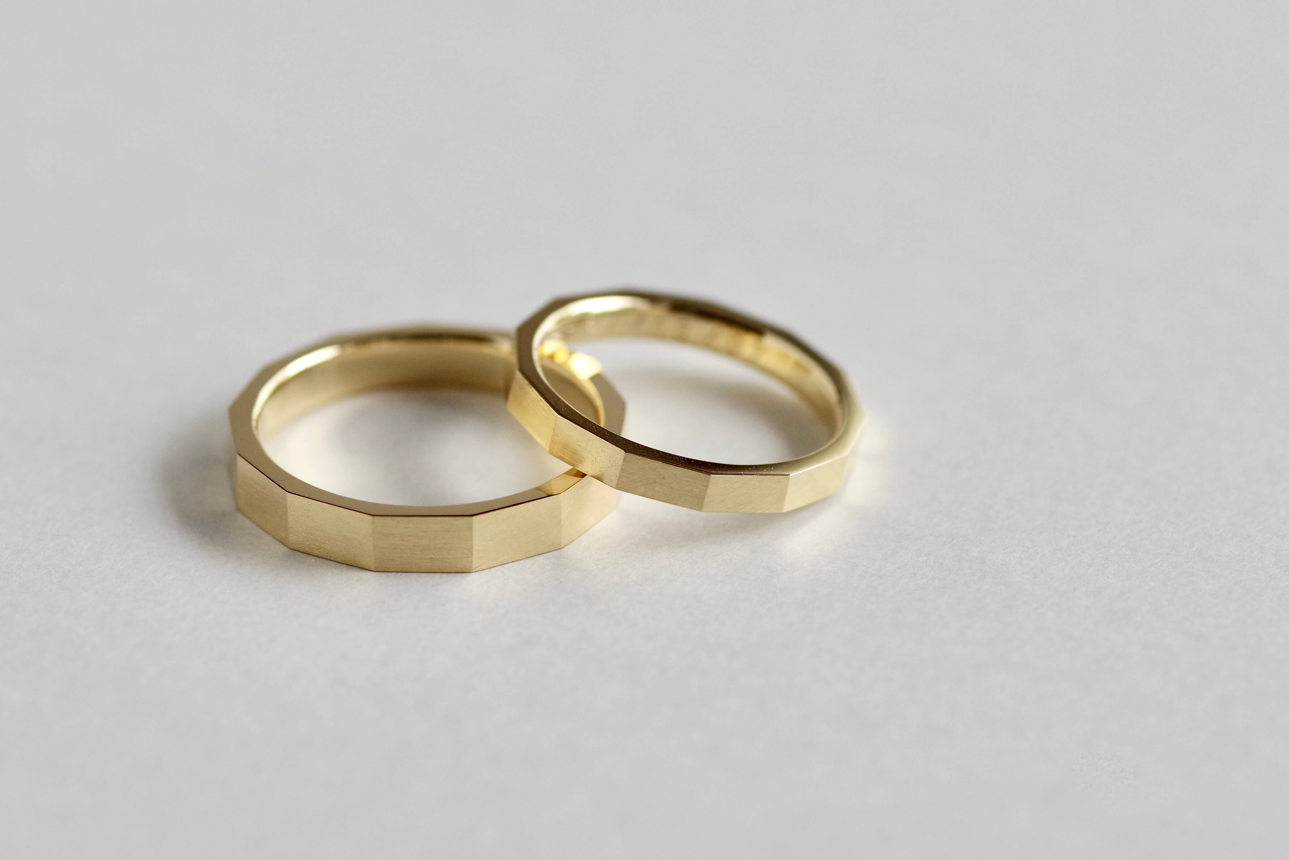 結婚指輪　オーダーメイド　13角形