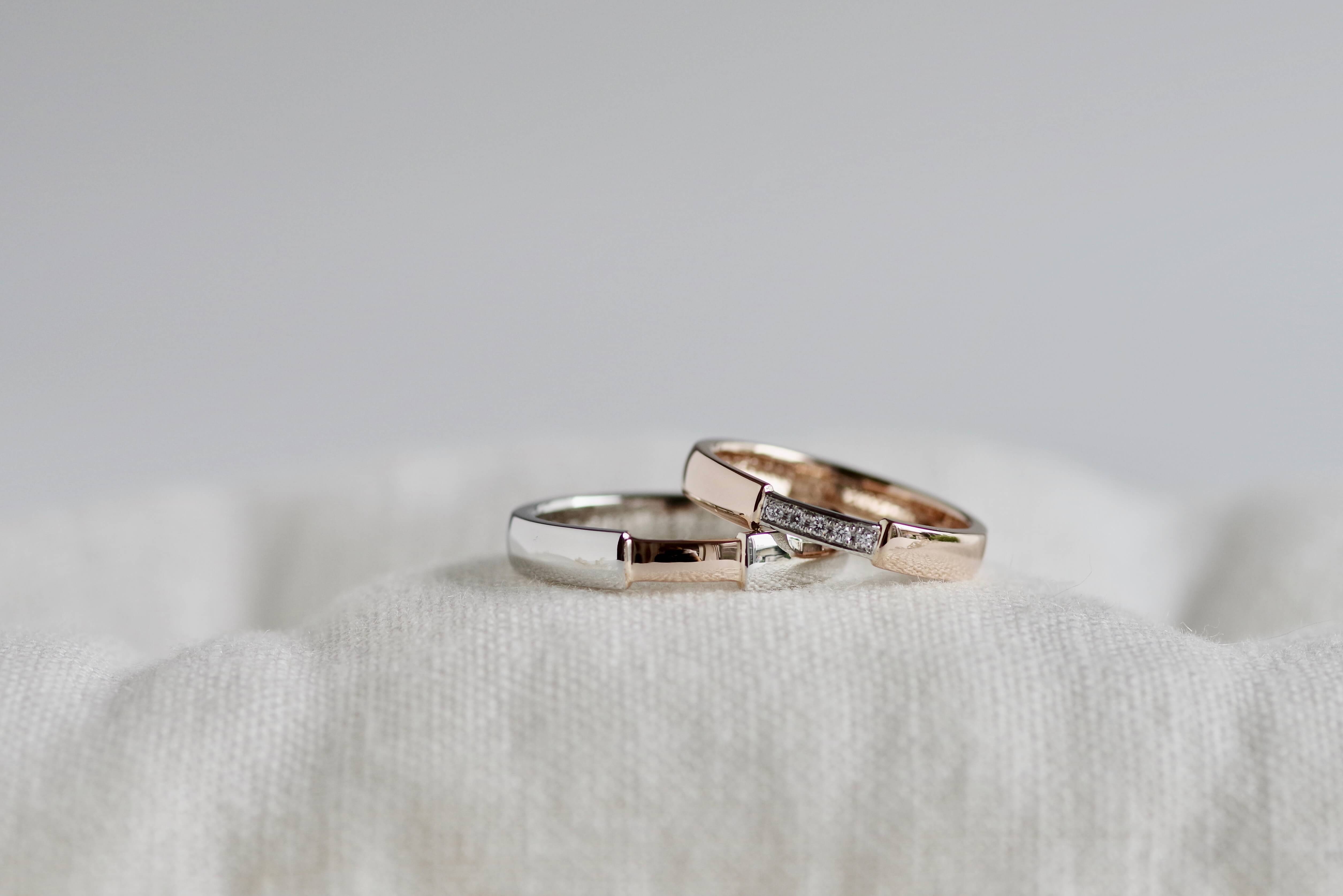 結婚指輪　オーダーメイド ２色　コンビネーション