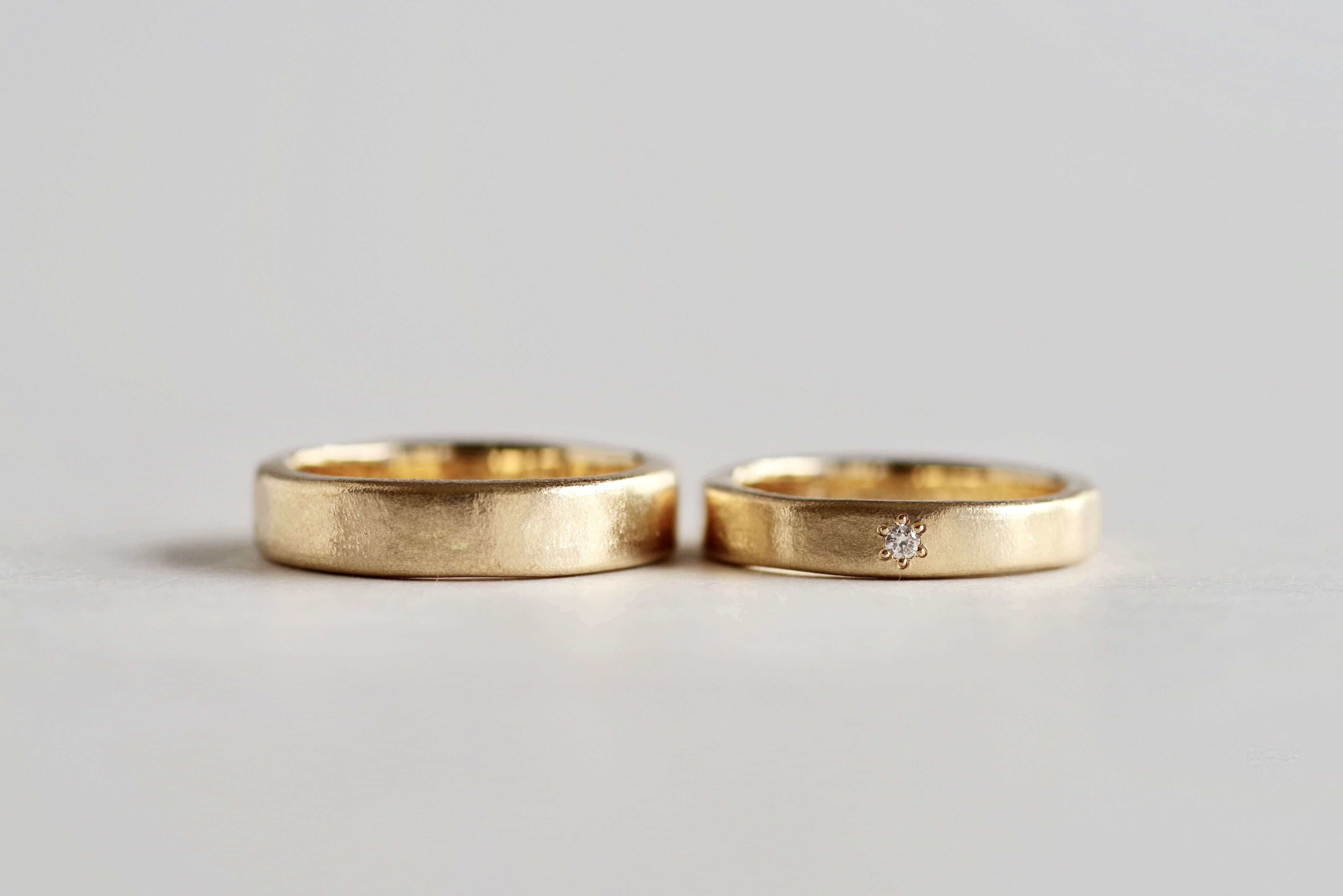 結婚指輪　オーダーメイド　オリジナル表面加工