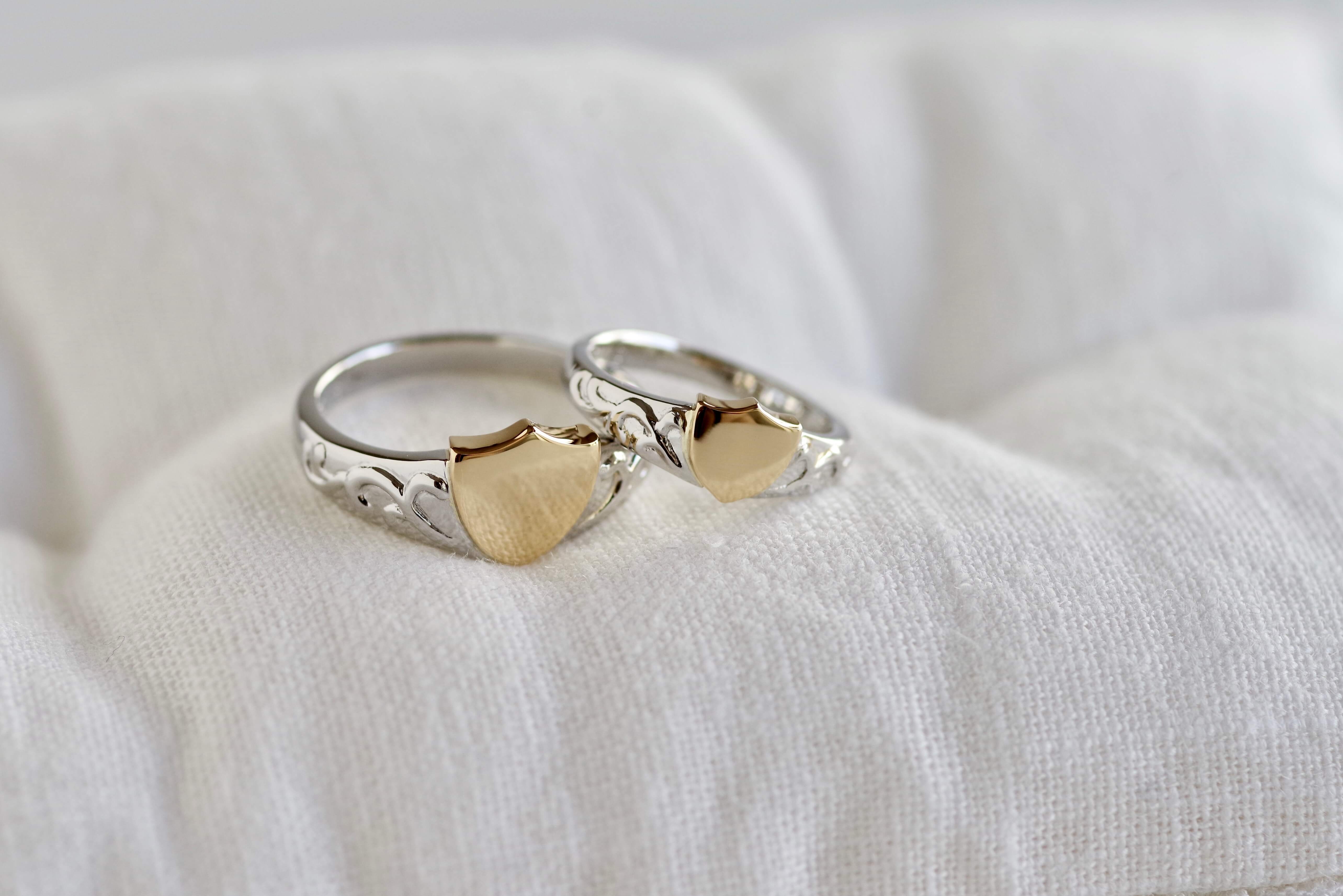シグネットリングの結婚指輪　結婚指輪をオーダーメイドで作る