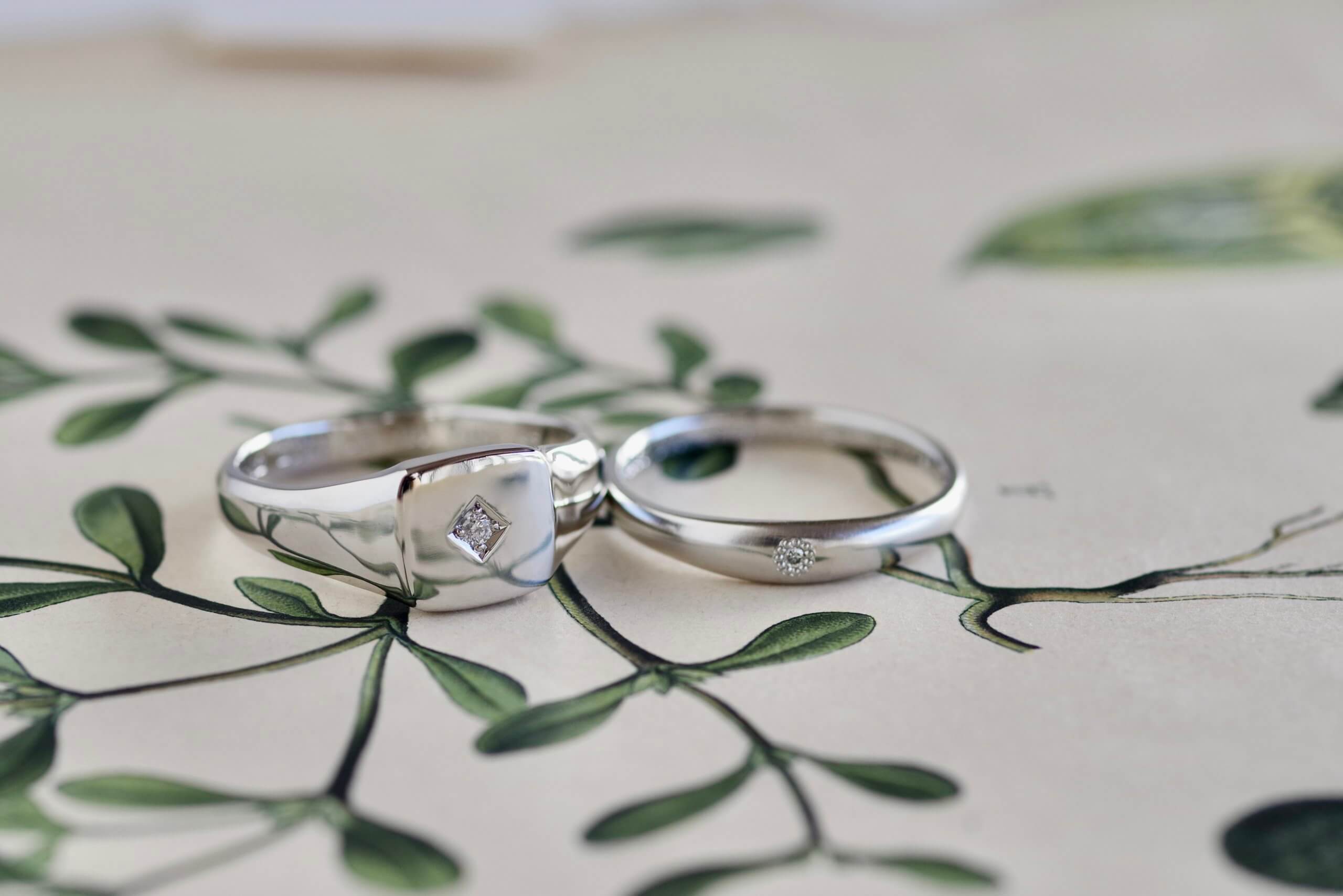 結婚指輪　オーダーメイド シグネットリング