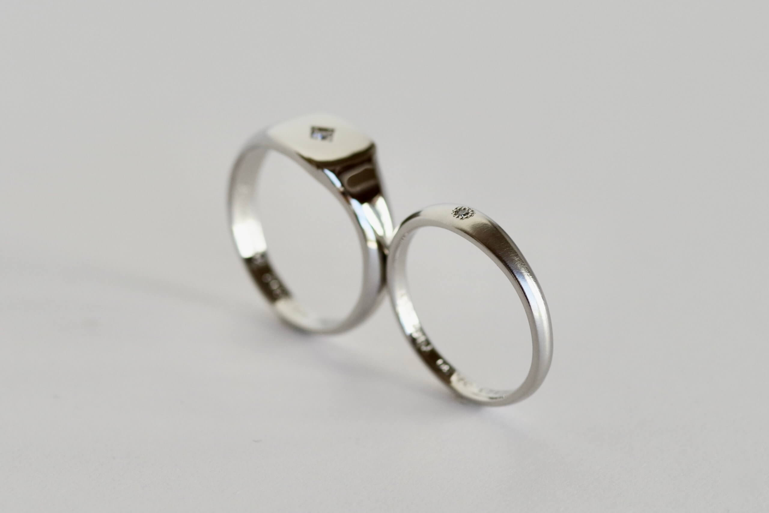 結婚指輪　オーダーメイド シグネットリング