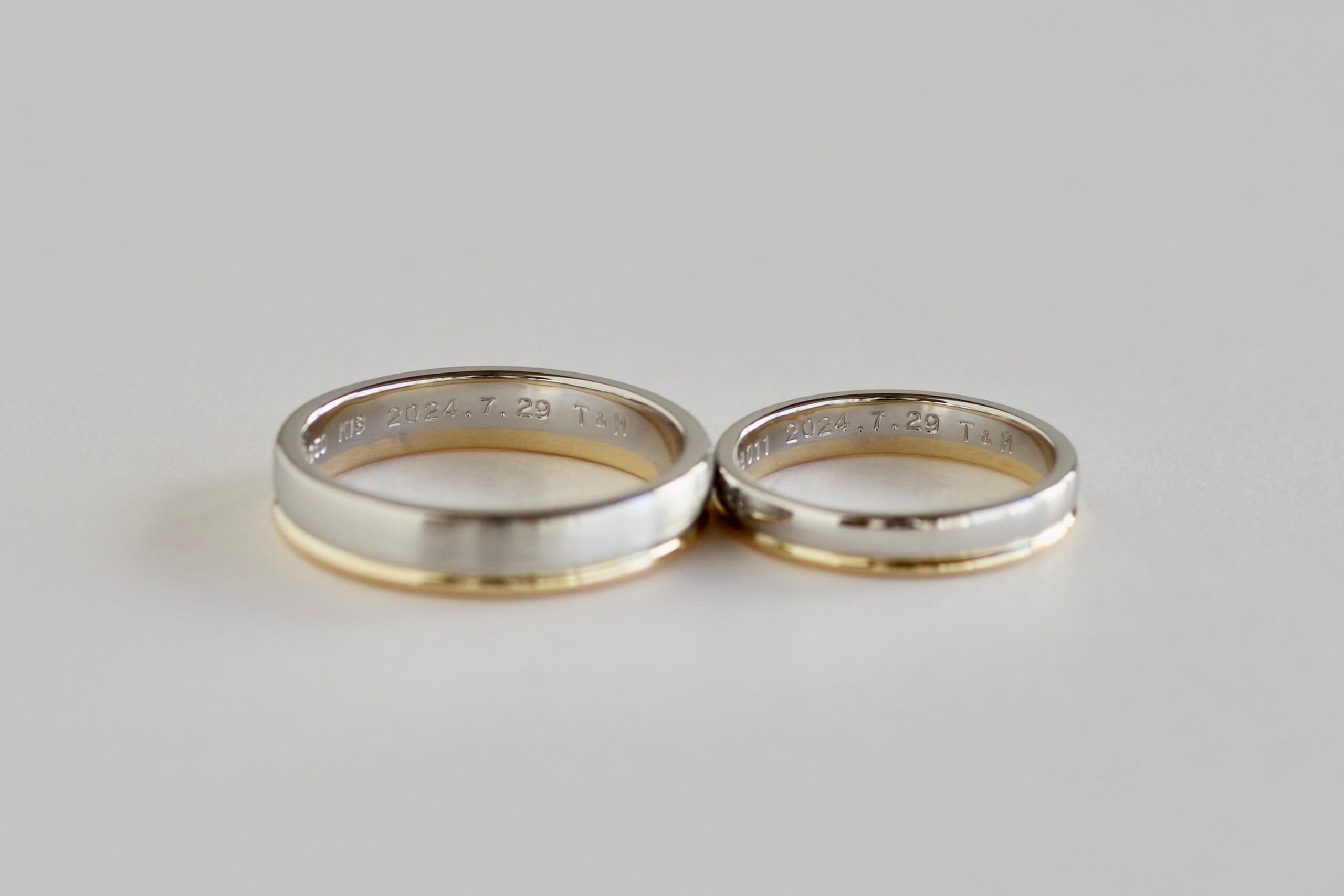 結婚指輪　オーダーメイド　２連リング