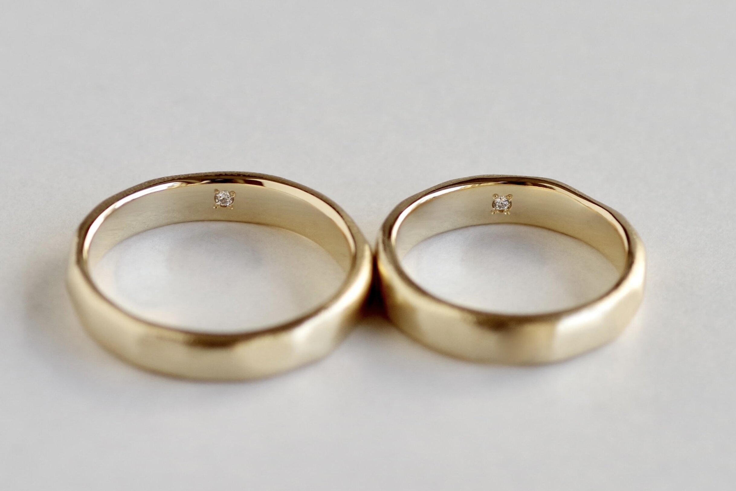 結婚指輪　オーダーメイド　双子ダイヤモンド