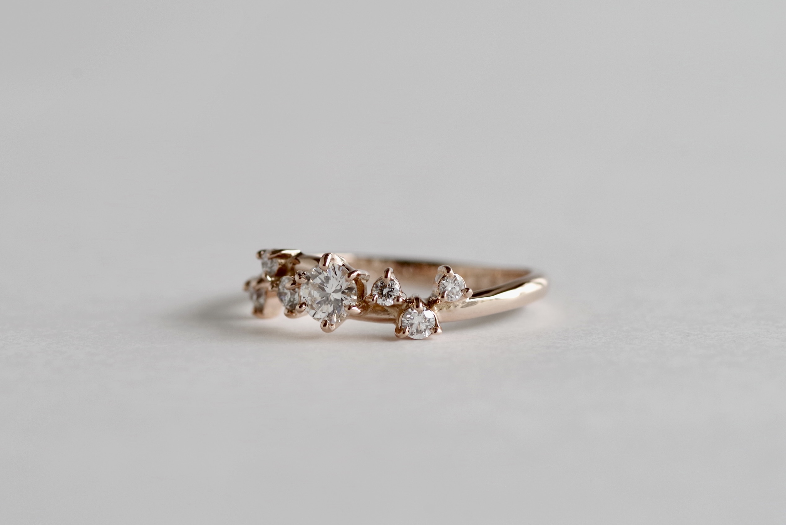 婚約指輪 オーダーメイド かすみ草