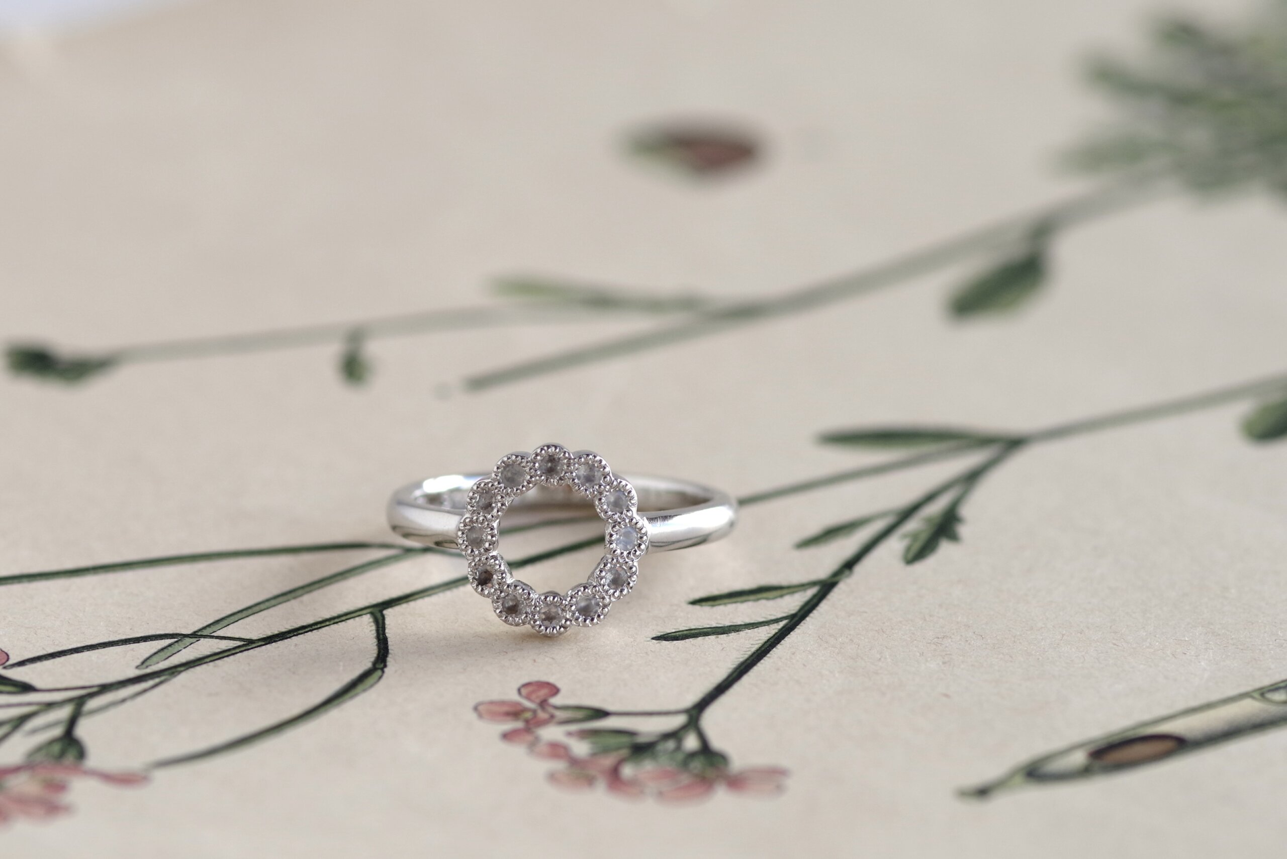 ママリング　オーダーメイド　ムーンストーン