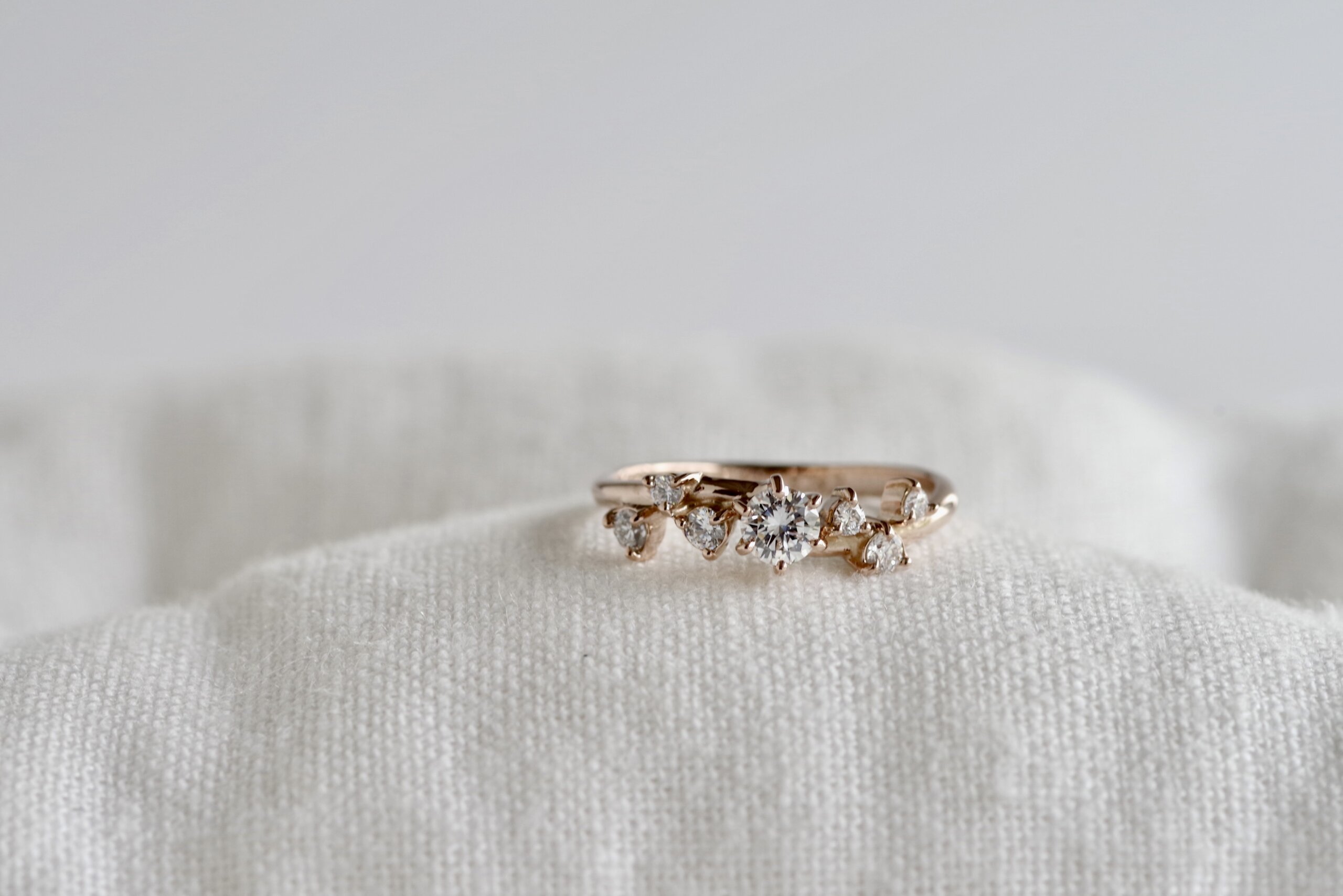 婚約指輪 オーダーメイド かすみ草