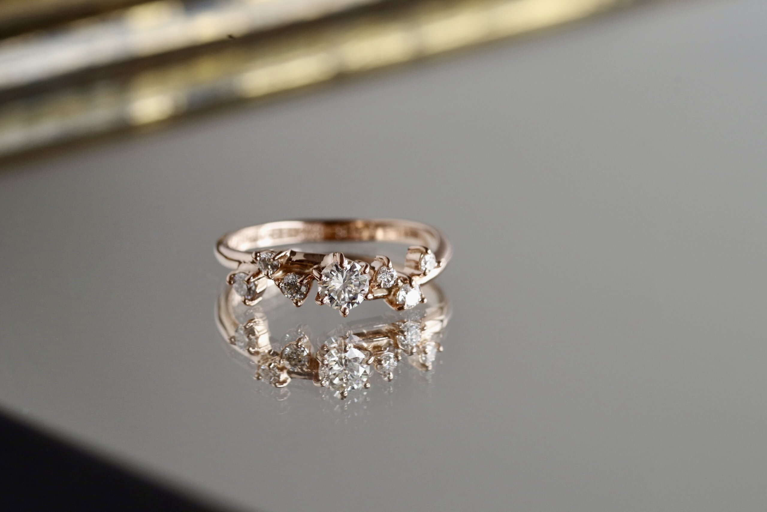 婚約指輪 オーダーメイド かすみ草