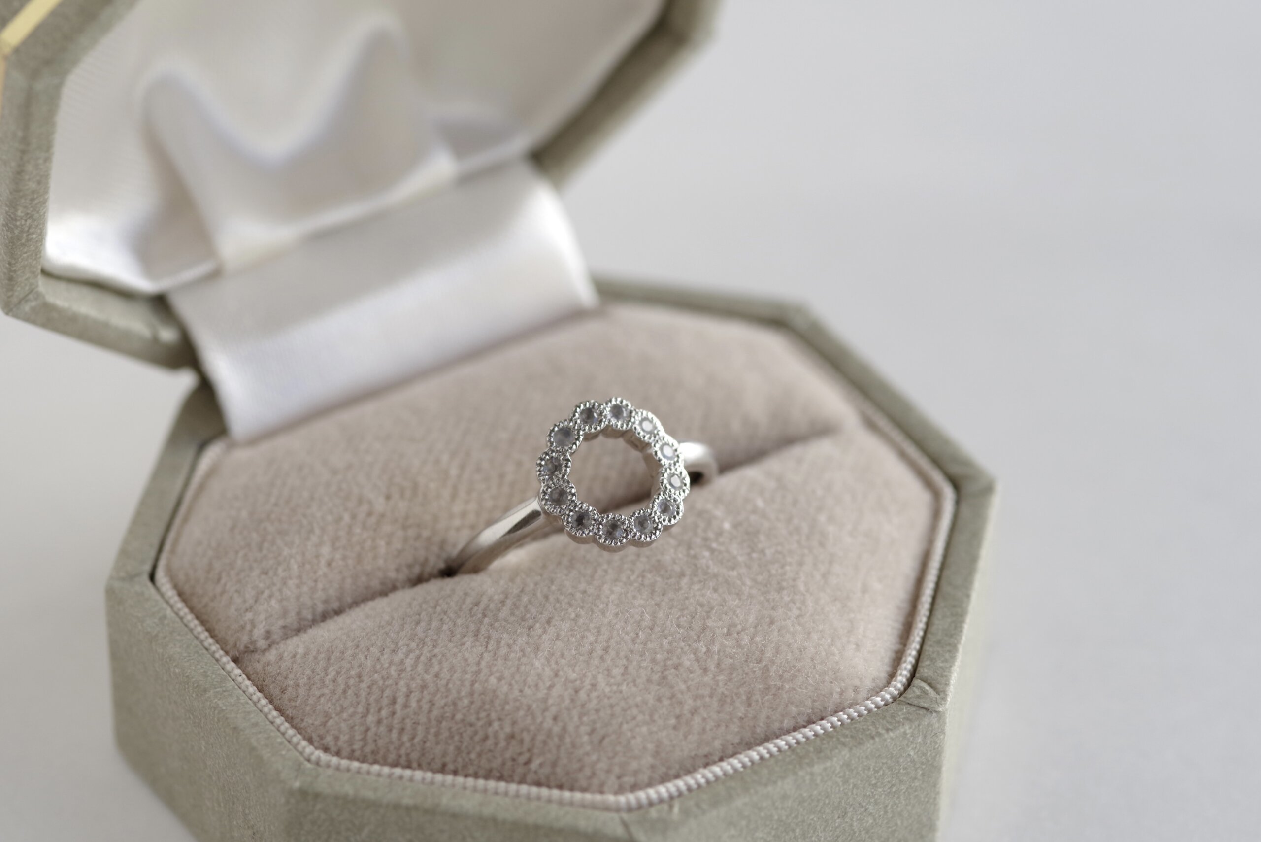 ママリング　オーダーメイド　ムーンストーン