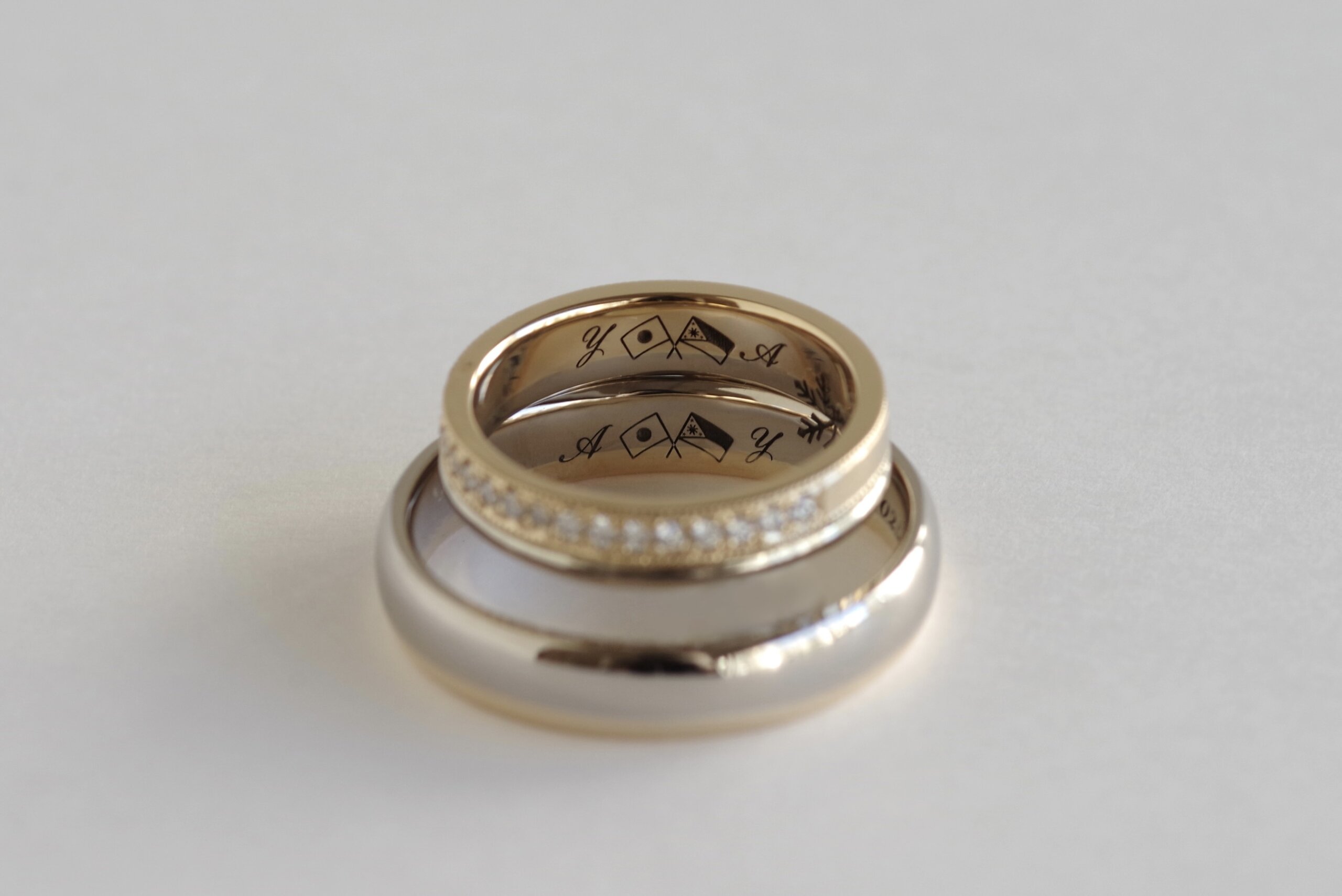 結婚指輪　オーダーメイド コンビネーション