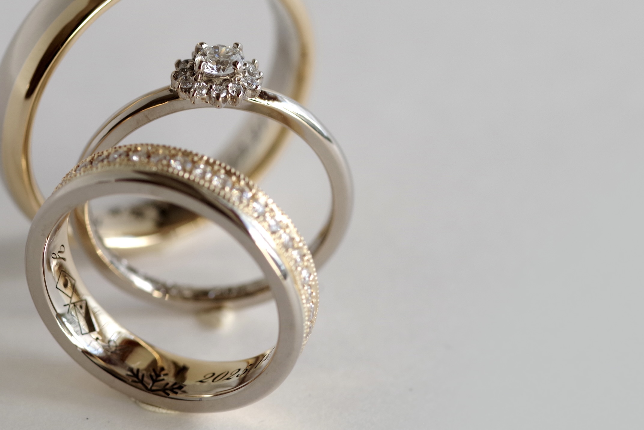 婚約指輪　オーダーメイド　ヘイローリング